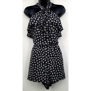 NWT Ann Taylor Loft Romper Sleeveleess Lined Floral Med MSRP $80 Shorts Halter